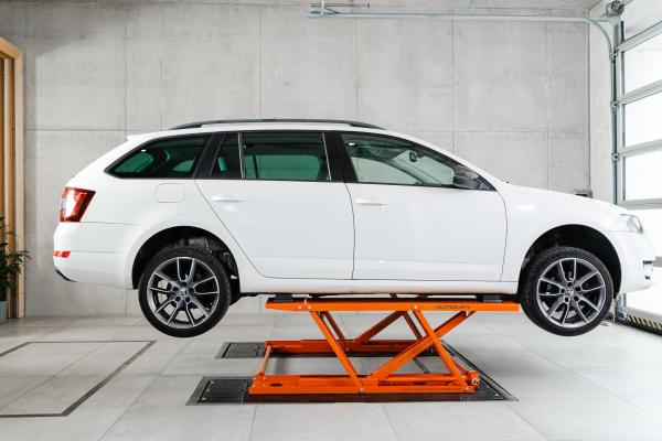 Mobile Hebebühne Scherenhebebühne Reifendienst mechanisch JH6 orange JH-TWIN-062-DRILL-2004-V01